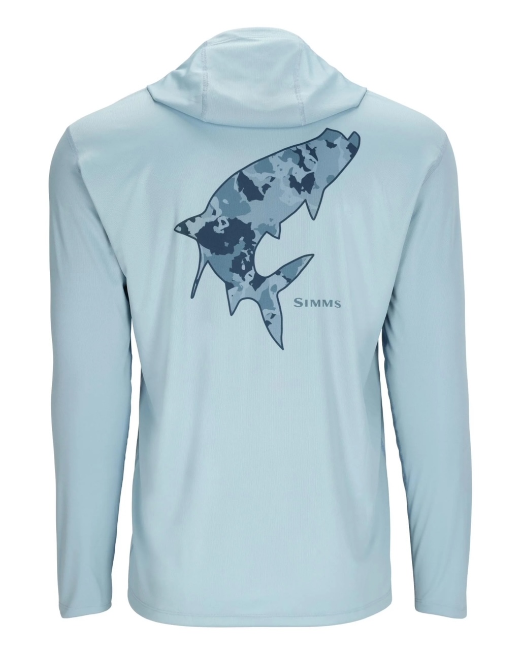 Simms M's Tech Hoody - Artist Series - Steel Blue / Tarpon Regiment Camo Neptune - Large